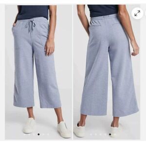 ATHLETA Farallon Heathered Wide Leg Crop Blue Size 6